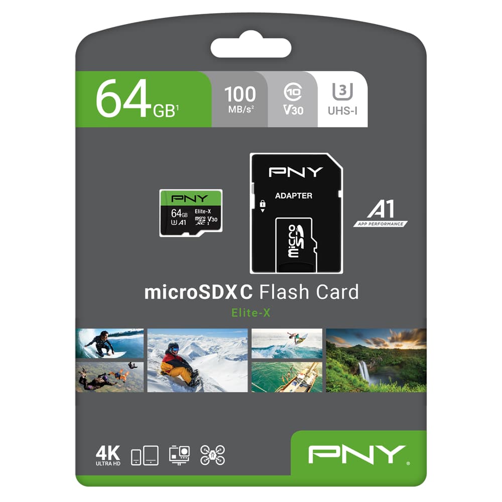 Memory Card PNY 64 GB Elite-X U3 microSD
