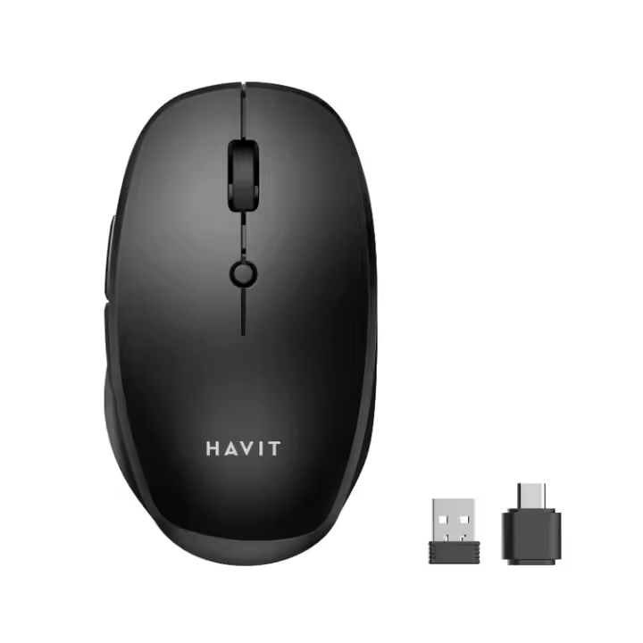 Mouse Wireless HAVIT MS50WB | Tri-Mode (USB/TypeC/Bluetooth) | 1000 to 1600 DPI | 2.4GHz