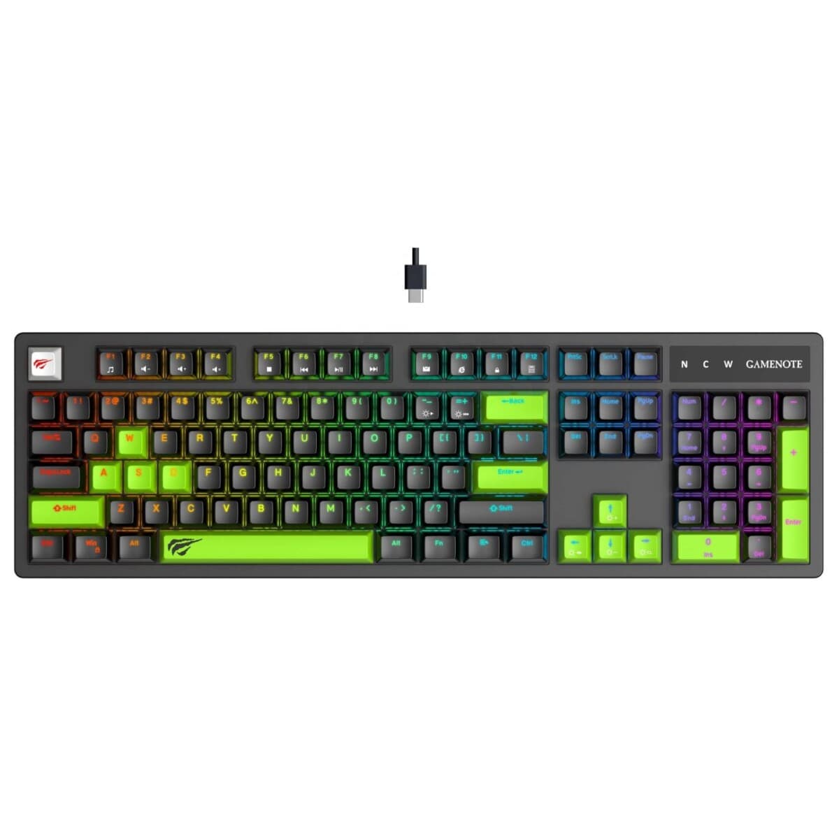 Gaming Mechanical Keyboard HAVIT KB8931L | RGB Backlit Keyboard | USB Type | 60%
